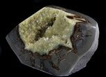 Calcite Crystal Filled Septarian Geode - Utah #37232-1